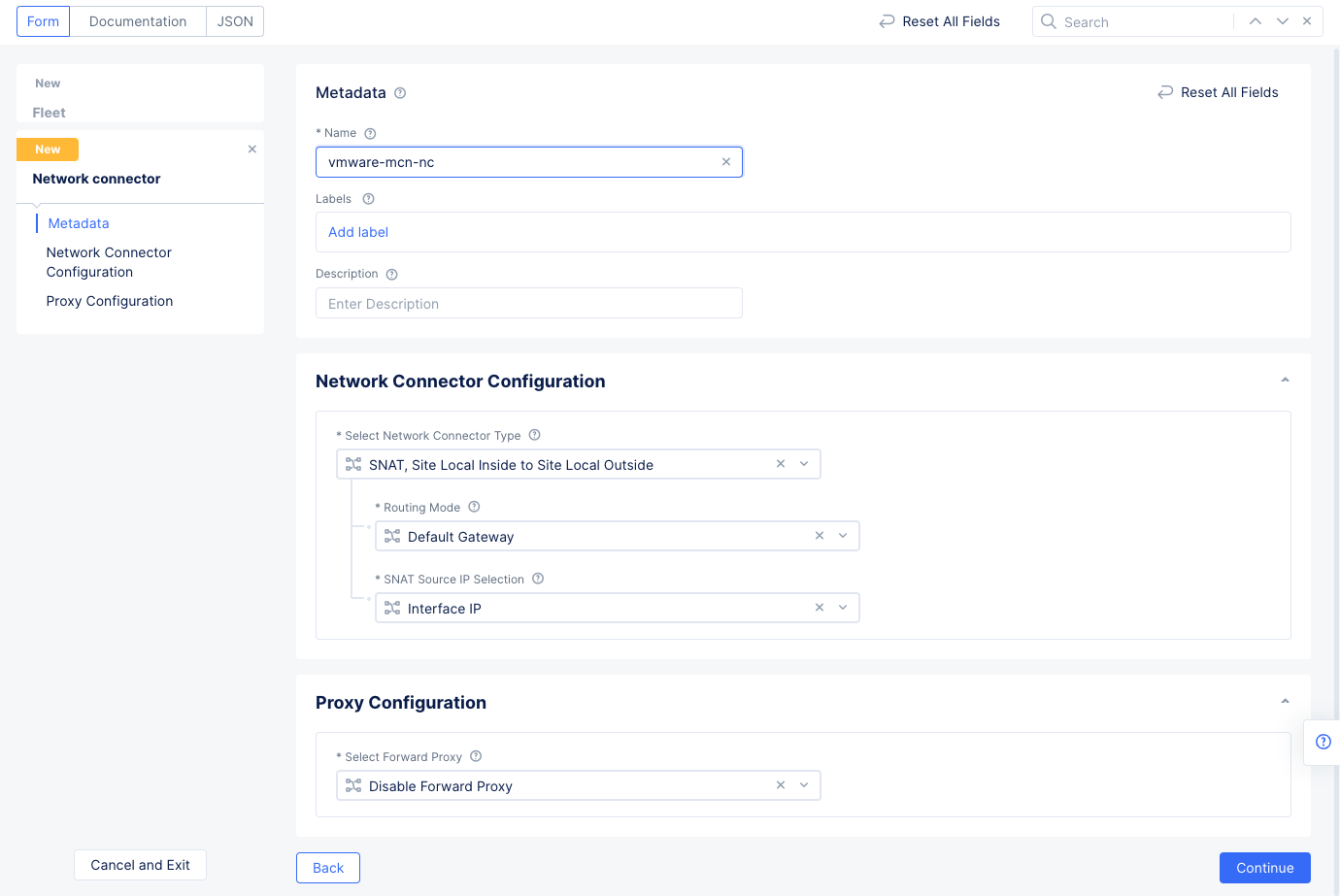Figure: Network Connector for Private DC