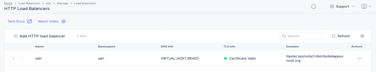Figure: Load Balancer Created