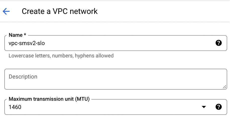 Figure: SLO Subnet Name