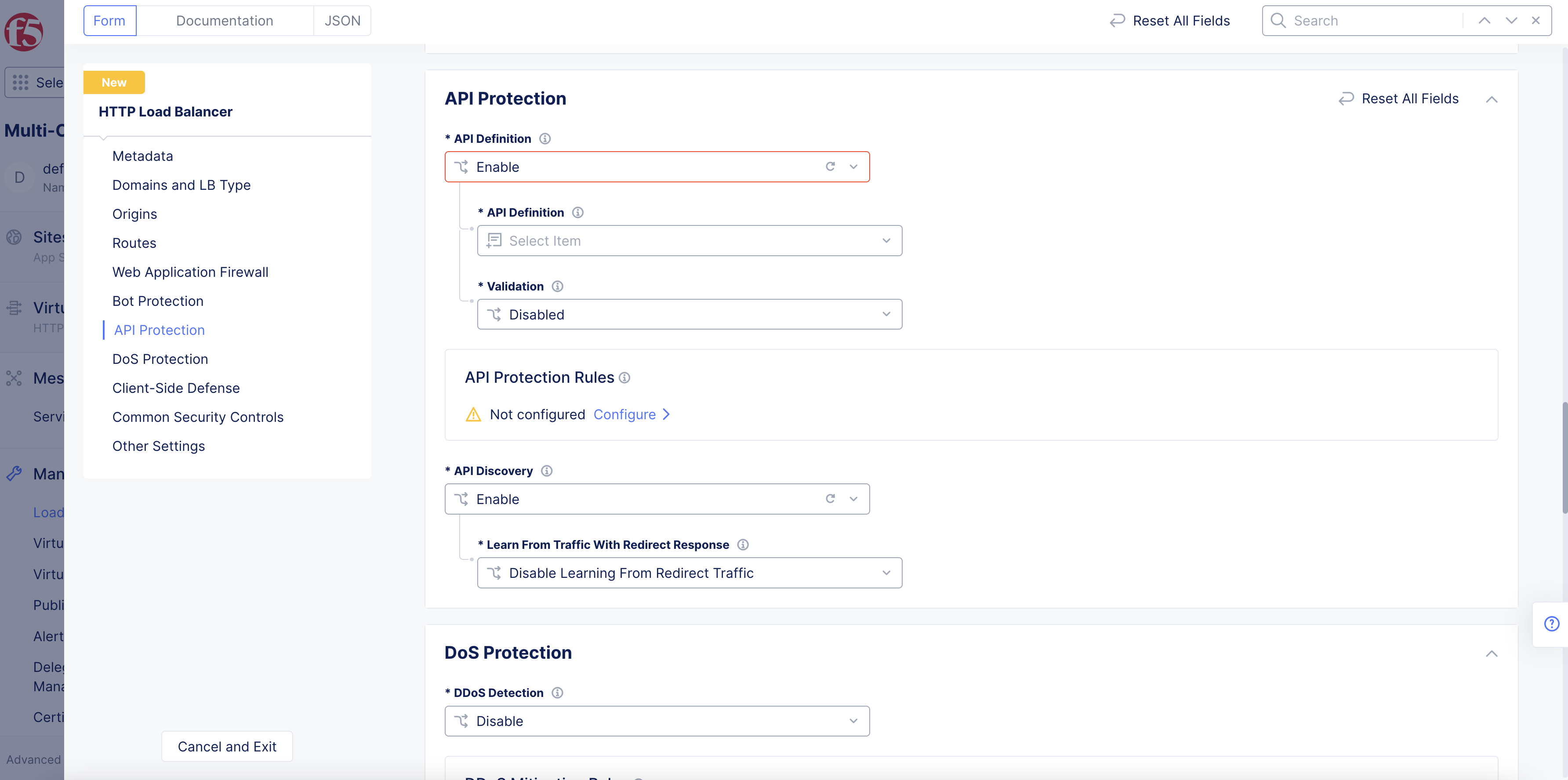 Figure: Enable API Definition