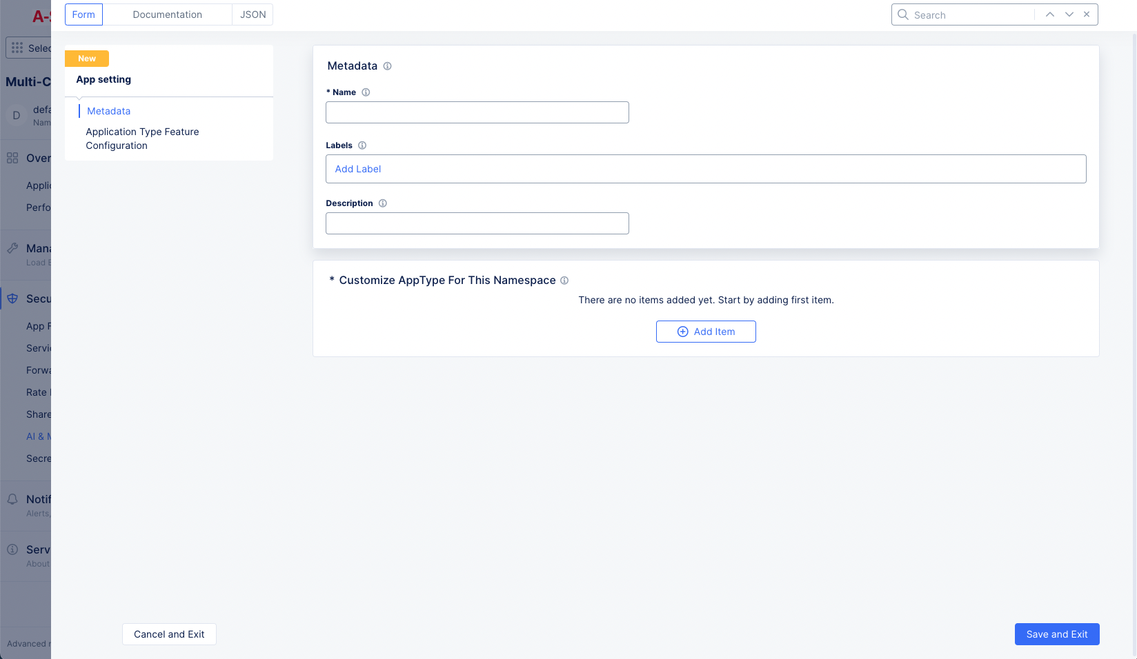 Figure: Time Series Configuration for App Settings