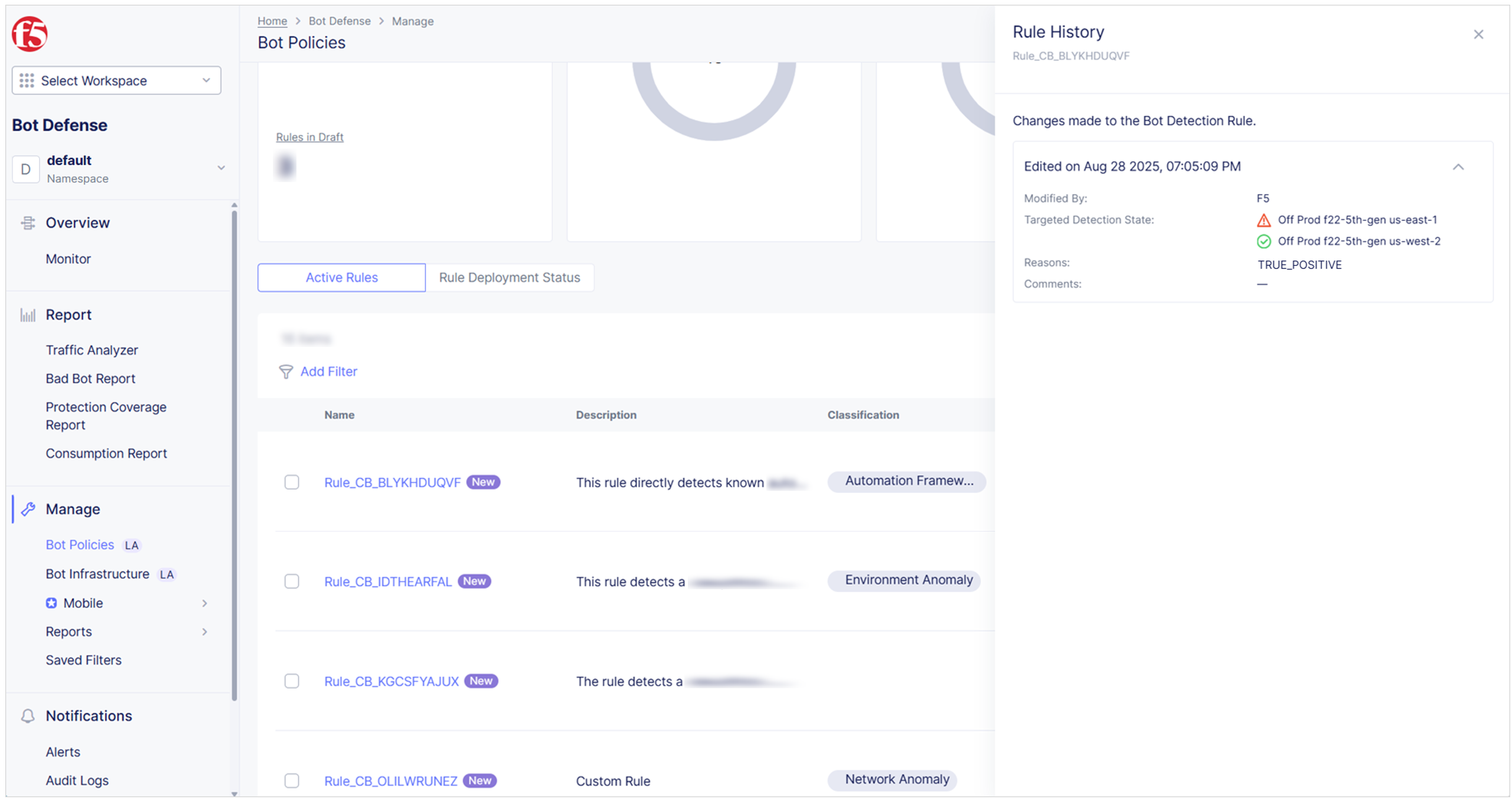Figure: Rule History